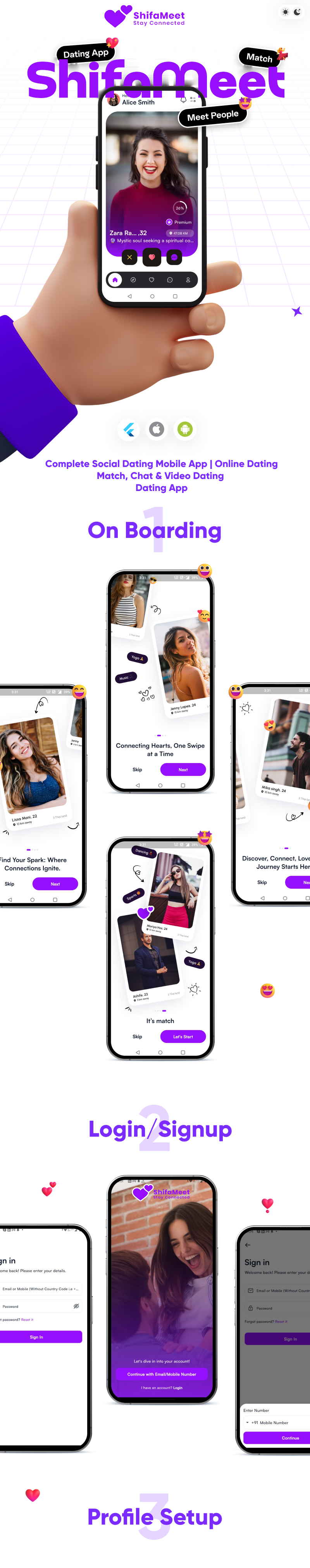 Shifa-Meet- Complete Social Dating Mobile App | Online Dating | Match, Chat & Video Dating | Dating App - 3